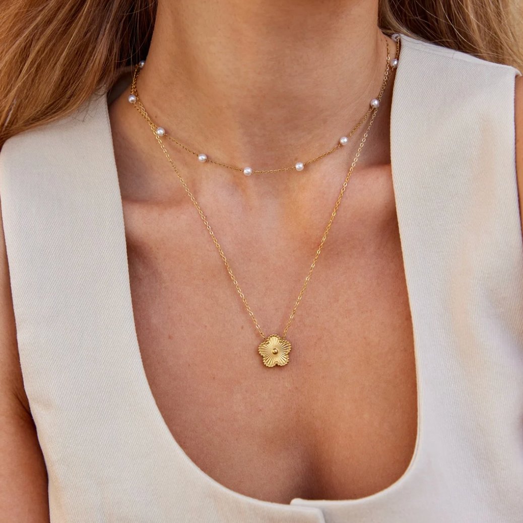 Pearl-Station Necklace by Eleanor Vale
