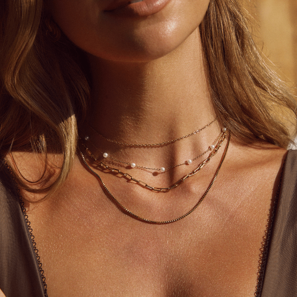 Pearl-Station Necklace by Eleanor Vale