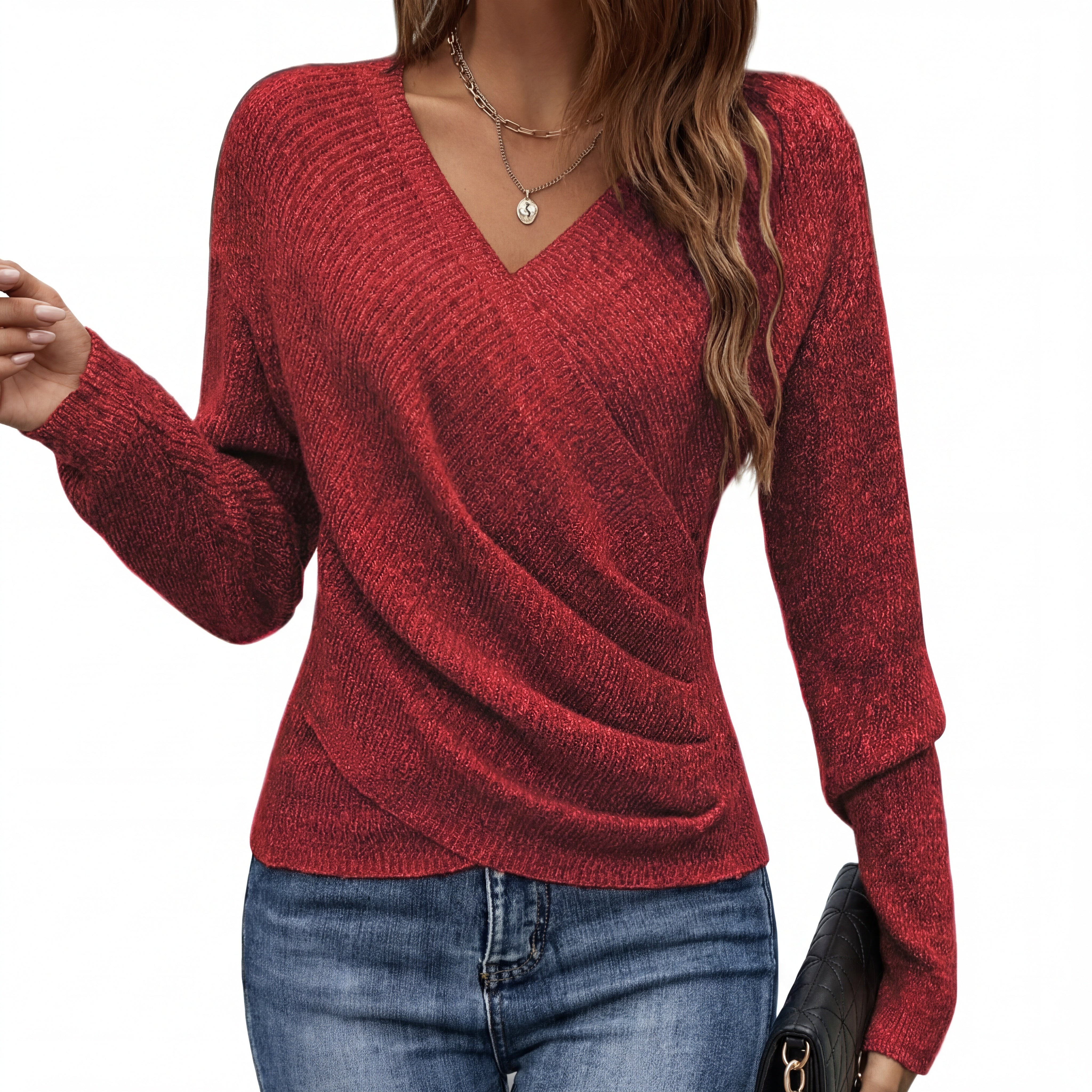 Crossover-Drape Pullover by Eleanor Vale