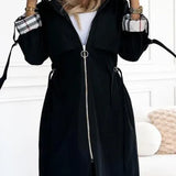 Popper-Front Coat by Eleanor Vale