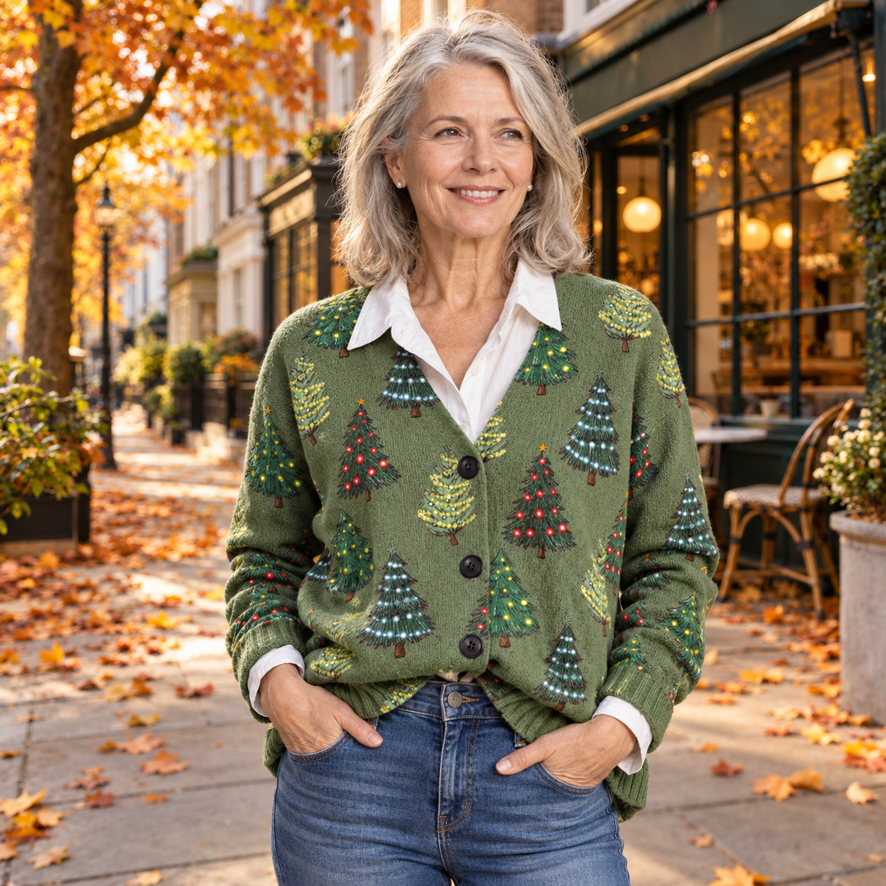 Elena - Lit-Tree Printed Cardigan