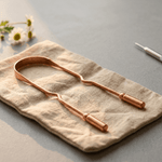 Pure copper tongue scraper