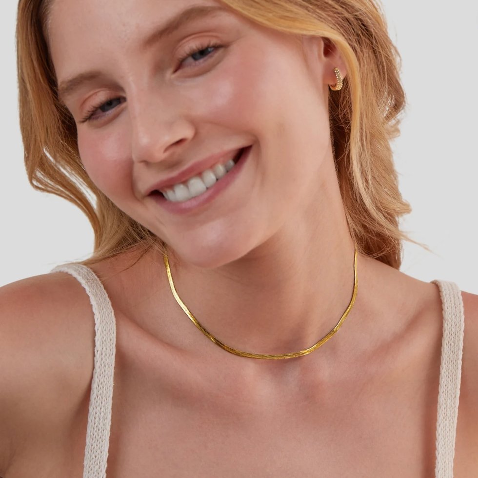 Herringbone-Chain Necklace by Eleanor Vale