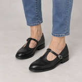 Irene - Perforated T-Strap Mary Janes