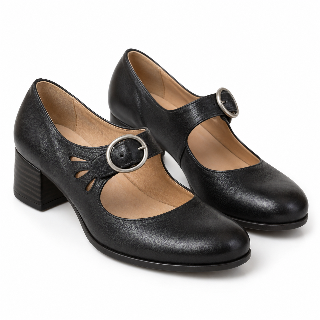Clara - Buckle-Strap Cutout Mary Janes