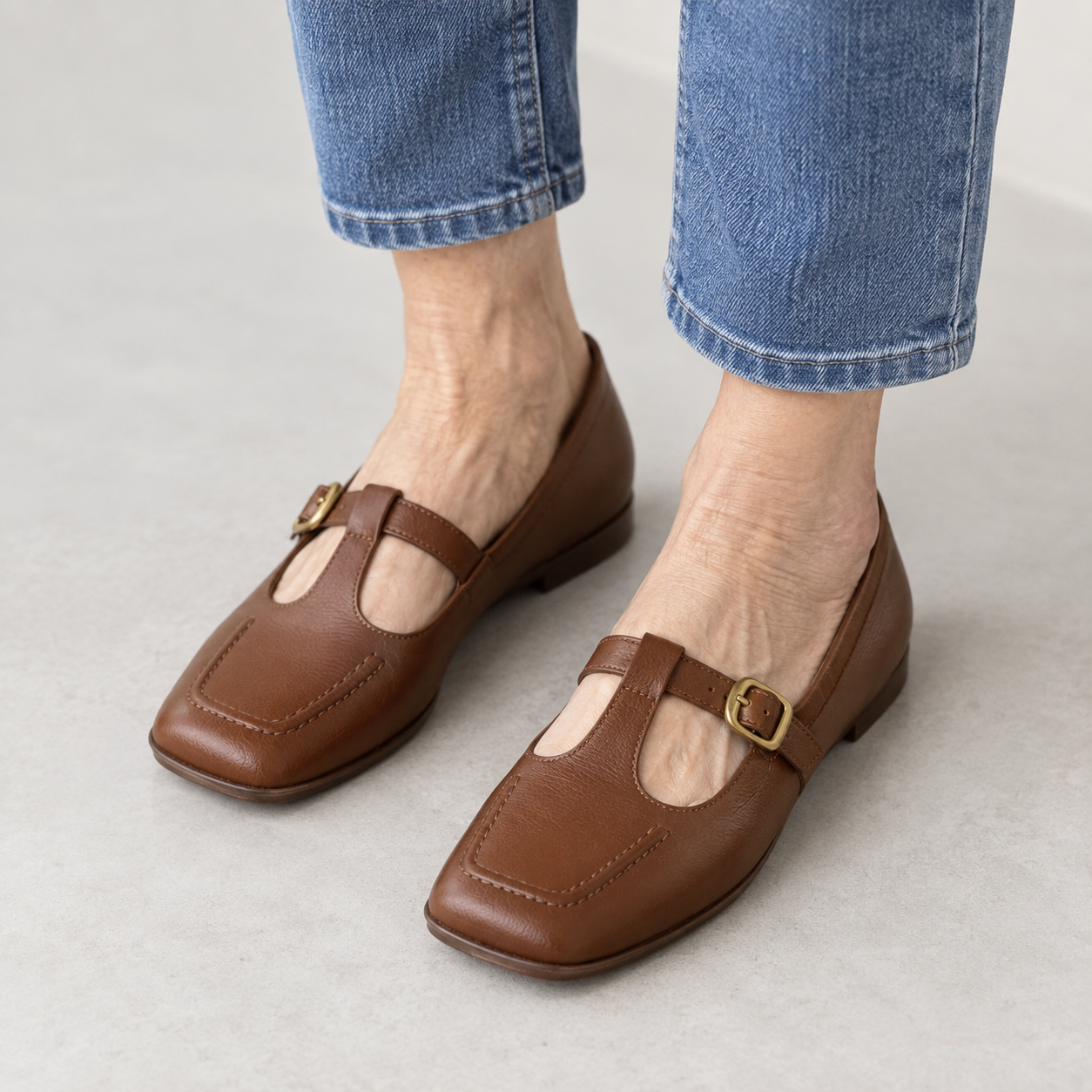 Elisabete - Cutout T-Strap Mary Janes