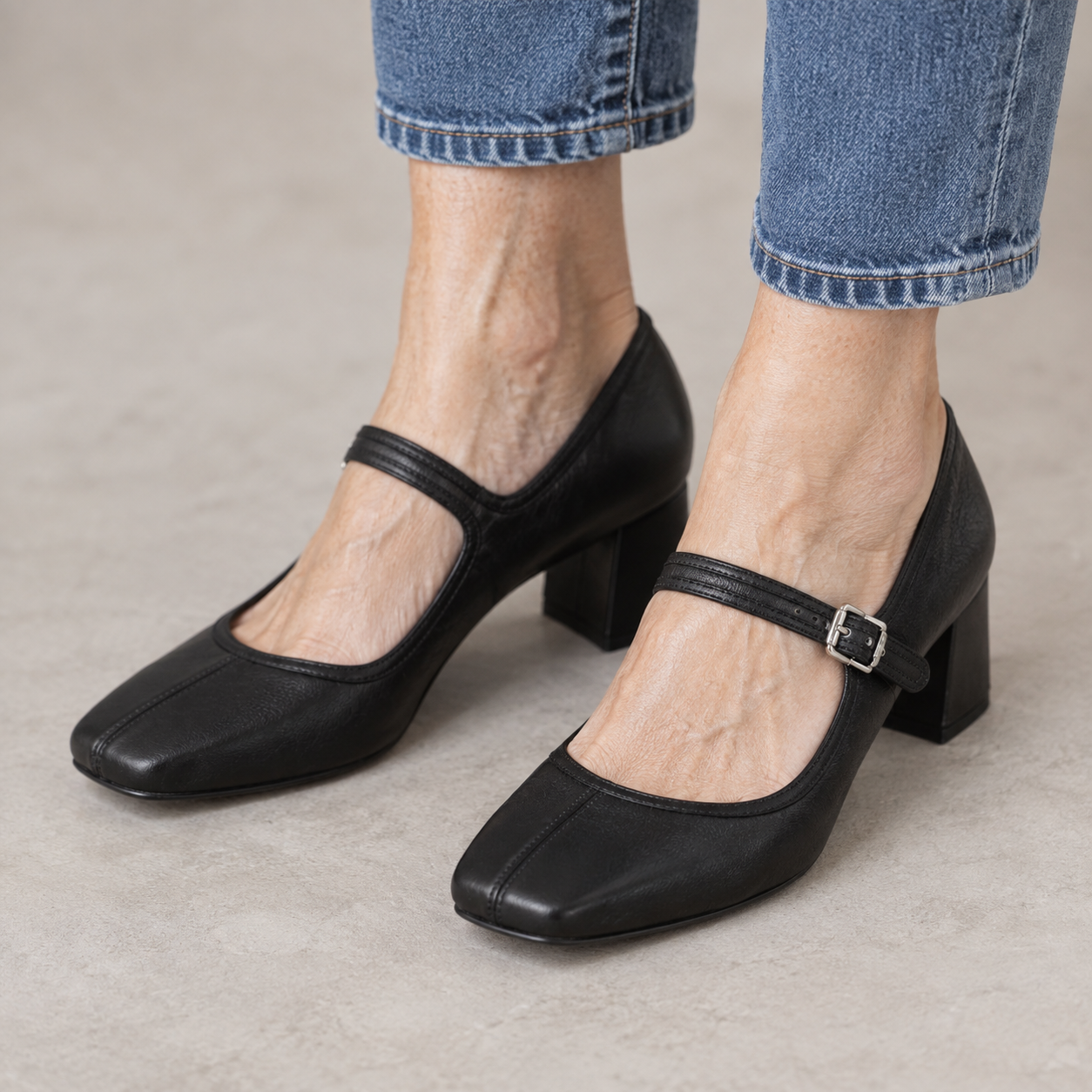Sofia - Block-Heel Mary Janes
