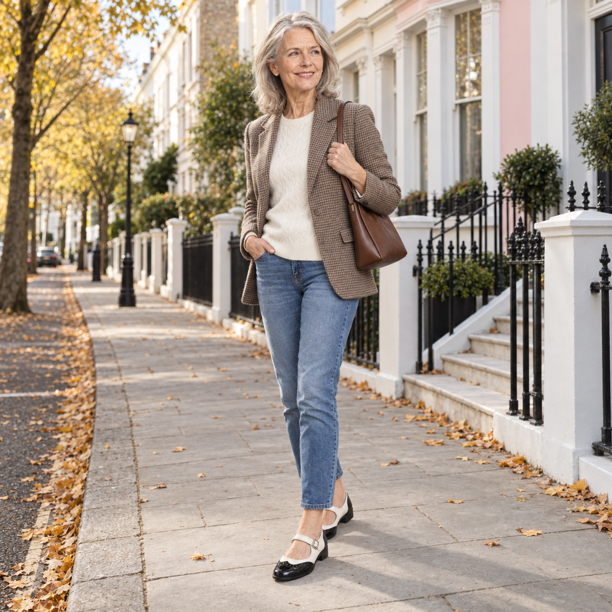 Laura - Two-Tone Brogue Mary Janes