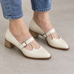 Mia - Pointed-Toe Cutout Mary Janes