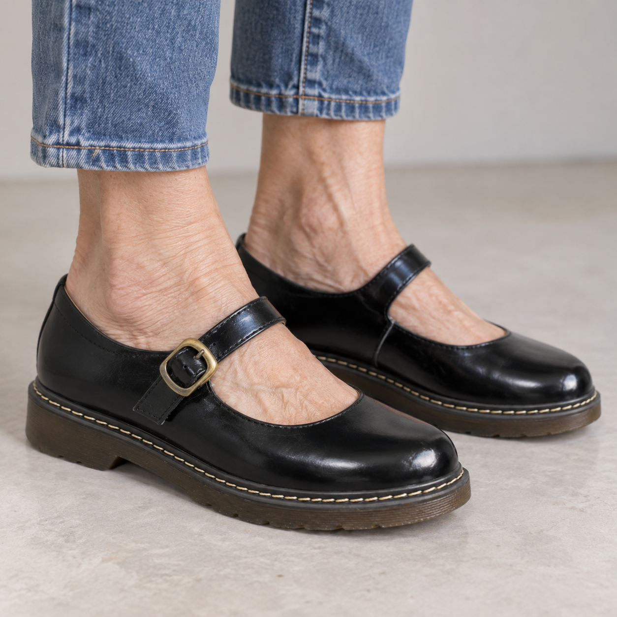 Bianca - Chunky-Sole Buckle Mary Janes
