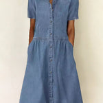 Short sleeve denim dress