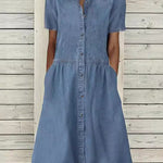 Short sleeve denim dress