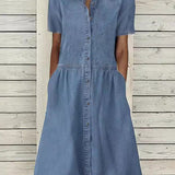 Short sleeve denim dress