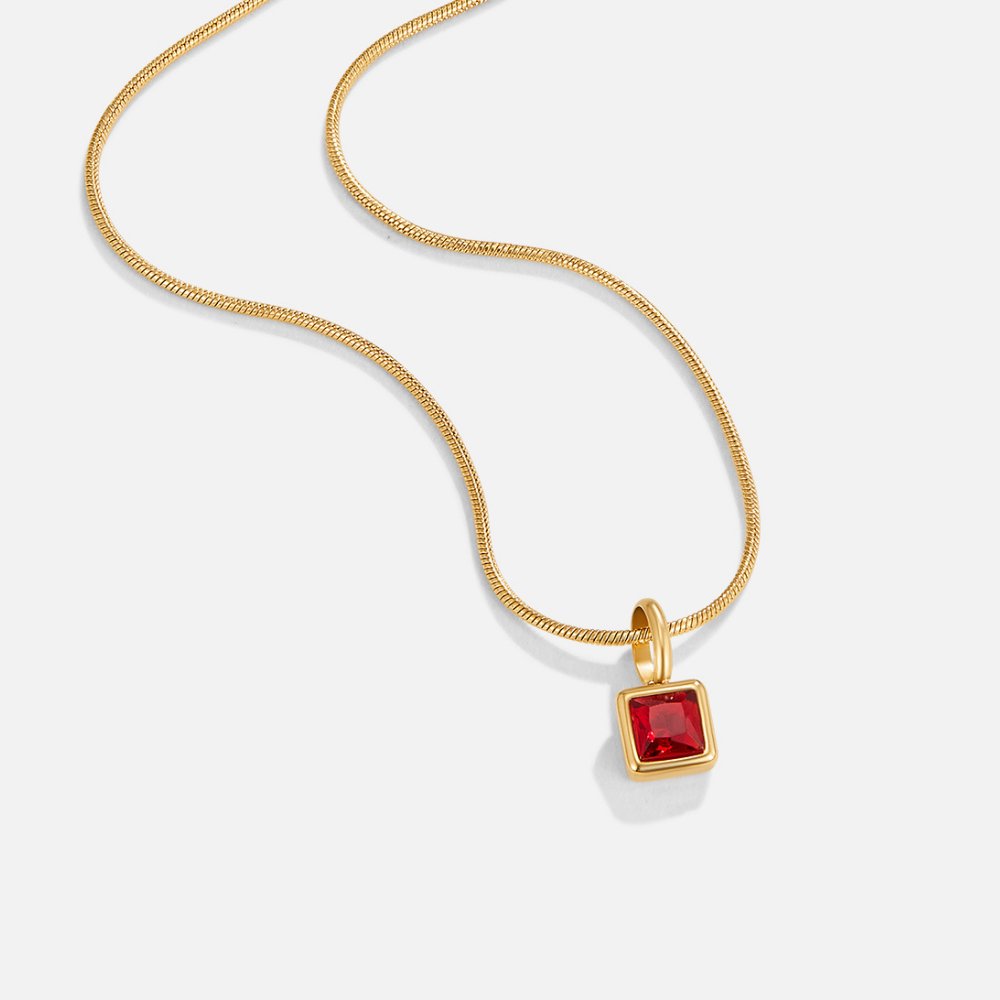 Square-Bezel Necklace by Eleanor Vale
