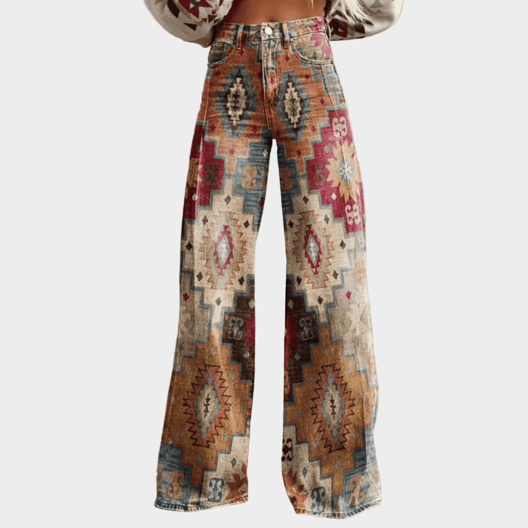 Wide-leg vintage-fade jeans