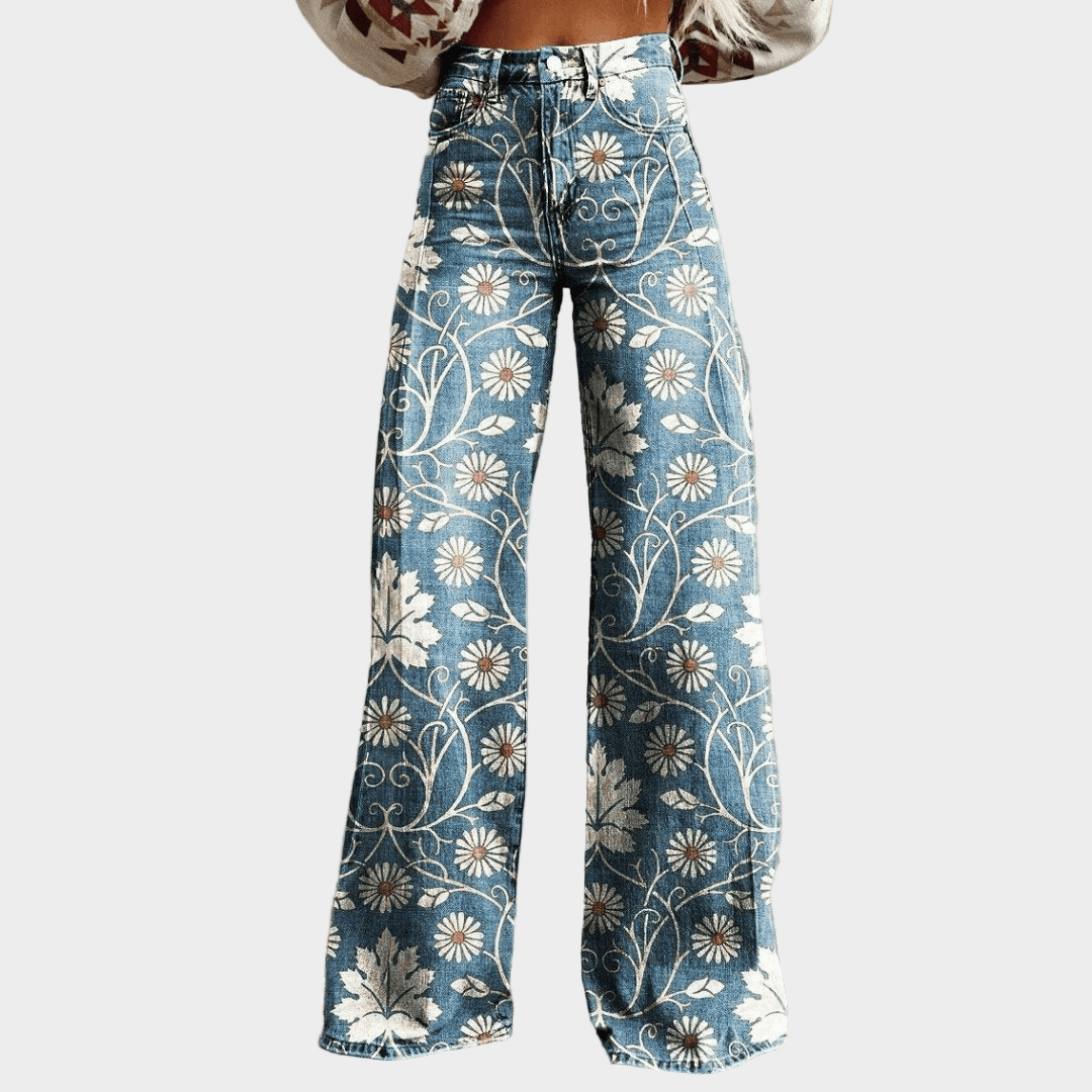 Wide-leg vintage-fade jeans