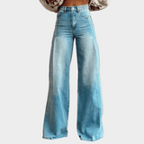 Wide-leg vintage-fade jeans