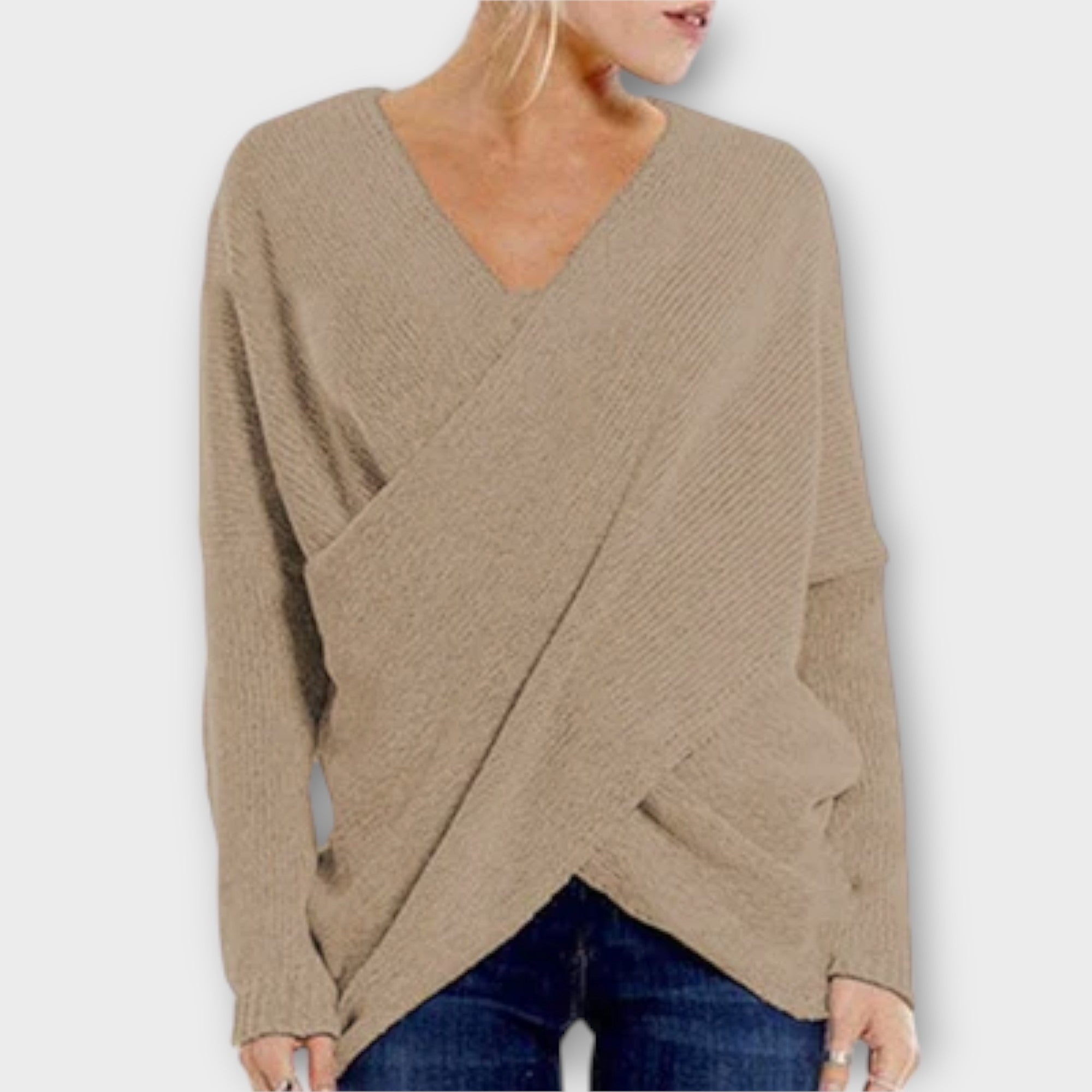 Crossover-Hem Jumper by Eleanor Vale